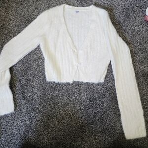 Garage Soft White Cardigan Sweater